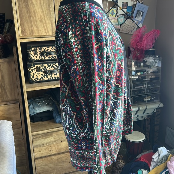 Isaac Mizrahi Live Printed Cardigan - XL - Picture 2 of 5